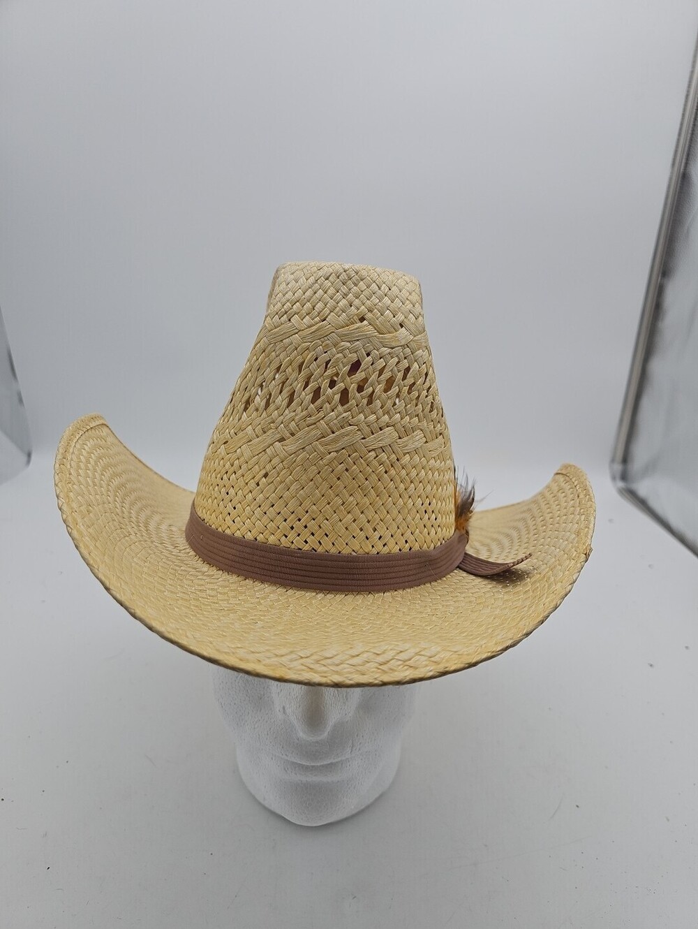 Vintage Resistol Vinylcote Straw Cowboy Hat Size 7 Vented Western
